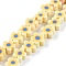 Handmade Flower Polymer Clay Beads Strands, Yellow, 9.6x4mm, Hole: 1.4mm, about 38pcs/Strand, 12.99''(33cm)