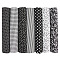 Printed Cotton Fabric, for Patchwork, Sewing Tissue to Patchwork, Quilting, Square, Black, 50x50cm, 7pcs/set