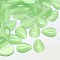 Cat Eye Cabochons, teardrop, Pale Green, 14x10x2.5mm
