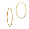 925 Sterling Silver Hoop Earrings, Golden, 40mm