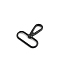 Alloy Swivel Clasps, Oval, Black, 50mm