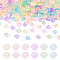285Pcs Transparent Plastic Beads, Shell Shape, Mixed Color, 10x12.5x4mm, Hole: 1.5mm