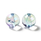 UV Plating Rainbow Iridescent Acrylic Beads&nbsp;TACR-D010-01A-2