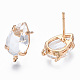 Brass Stud Earring Findings&nbsp;KK-S365-005-3