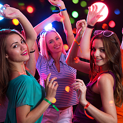 120Pcs 10 Colors Plastic & Polyester Disposable Wristbands&nbsp;BJEW-FH0001-21