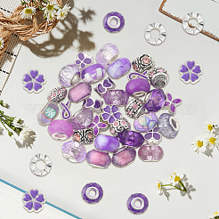 Alloy Rhinestone/Resin European Beads&nbsp;MPDL-SC0001-11C