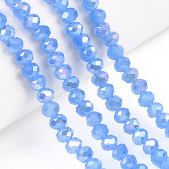 Electroplate Glass Beads Strands&nbsp;EGLA-A034-J8mm-B08