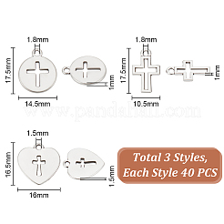 120Pcs 3 Styles Tibetan Style Alloy Pendants&nbsp;FIND-UN0004-27