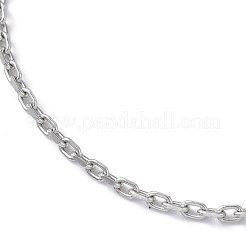 Non-Tarnish 304 Stainless Steel Cable Chain Bracelet for Men Women&nbsp;STAS-B039-04P