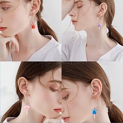 DIY Paw Print Lollipop Drop Earring Making Kit&nbsp;DIY-SZ0007-20