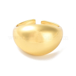 Plain Brass Open Cuff Ring&nbsp;RJEW-E292-10G