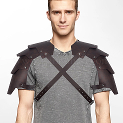 1Pc Medieval PU Leather Double Shoulder Armor&nbsp;AJEW-CL0002-44