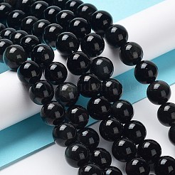 Natural Obsidian Beads Strands&nbsp;G-G099-10mm-24
