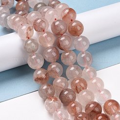 Natural Red Hematoid Quartz/Ferruginous Quartz Bead Strands&nbsp;G-E571-03C