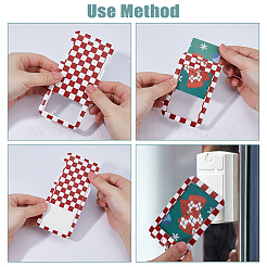 7Pcs 7 Colors Tartan Pattern Plastic Name Card Holder&nbsp;FIND-FH0016-90