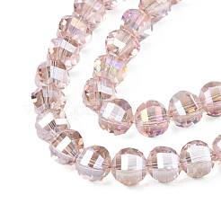 Electroplate Transparent Glass Beads Strands&nbsp;EGLA-N002-30-C03