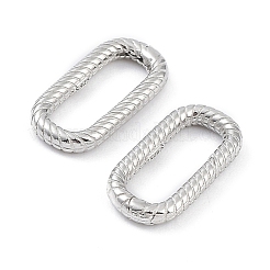 Anti-Tarnish Rhodium Plated 925 Sterling Silver Spring Gate Rings&nbsp;STER-K173-18P