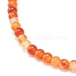Mini Natural Carnelian Beaded Stretch Bracelets&nbsp;BJEW-JB07669-06
