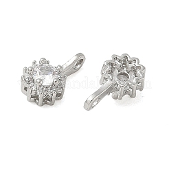 Brass Pave Clear Cubic Zirconia Charms&nbsp;CU-CBA9FFD-11P-09