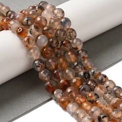 Dyed & Heated Natural Dragon Veins Agate Beads Strands&nbsp;G-P539-A01-08
