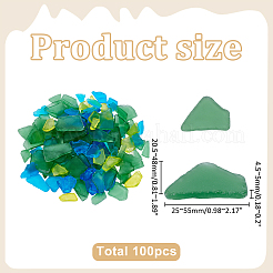 100Pcs Nuggets Frosted Glass Display Decoration&nbsp;DJEW-WR0001-17