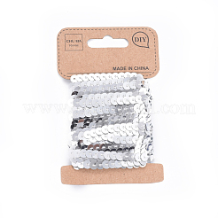 Plastic Paillette/Sequins Chain Rolls&nbsp;PVC-WH0005-01I