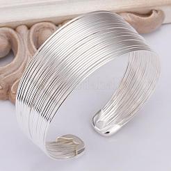 Classic Brass Cuff Bangles For Women&nbsp;BJEW-BB12232