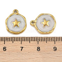 304 Stainless Steel with Enamel Pendants&nbsp;STAS-Z166-19G-01