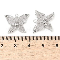 Brass Micro Pave Clear Cubic Zirconia Pendants&nbsp;KK-Q816-17P