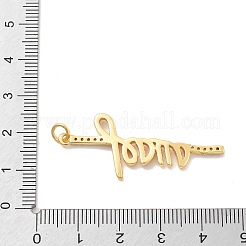 Brass Micro Pave Cubic Zirconia Pendants&nbsp;KK-M305-02G