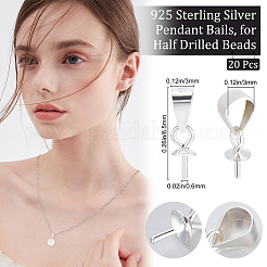 20Pcs 925 Sterling Silver Pendant Bails&nbsp;STER-BBC0001-61