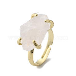 Natural Quartz Crystal Finger Rings&nbsp;RJEW-B122-01G-04