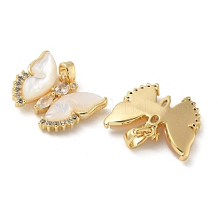 Brass Clear Cubic Zirconia Pendants&nbsp;KK-R210-12G-01
