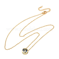 Brass Pave Cubic Zirconia Birth Stone Constellation Pendant Cable Chain Necklaces&nbsp;NJEW-D334-01G-06