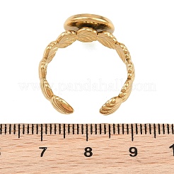 Shell Shape 304 Stainless Steel Cuff Ring Components&nbsp;SA-CBA098D-04G-B
