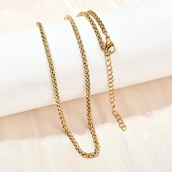 304 Stainless Steel Wheat Chains Necklaces for Unisex&nbsp;NJEW-K395-01B-G