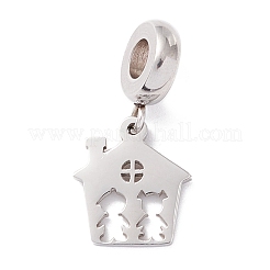 Non-Tarnish 304 Stainless Steel European Dangle Charms&nbsp;STAS-I192-05P