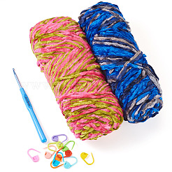 2 Rolls 2 Colors Polyester Knitting Yarn&nbsp;DIY-TA0011-46