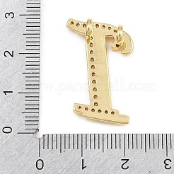 Brass Micro Pave Clear Cubic Zirconia Pendants&nbsp;CU-CBA8481-01G-I