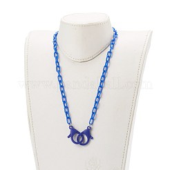 Personalized Opaque Acrylic Cable Chain Necklaces&nbsp;NJEW-JN03432-01