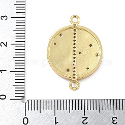 Rack Plating Brass Clear Cubic Zirconia Connector Charms&nbsp;KK-A234-024G