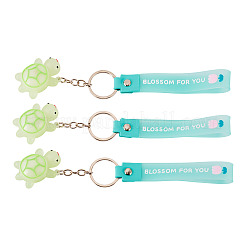 3Pcs PVC Tortoise Pendant Keychains&nbsp;KEYC-TADJ0001-02C