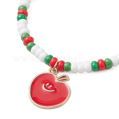 9Pcs Fruit Theme Alloy Enamel Charm Bracelets&nbsp;BJEW-MZ00206