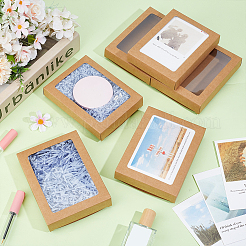 Foldable Kraft Paper Candy Boxes with Visible Window&nbsp;CON-WH0123-22