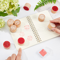Pine Wooden Stamps&nbsp;DIY-OC0003-73