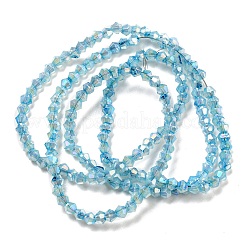 Baking Paint Transparent Glass Beads Strands&nbsp;DGLA-F002-04E