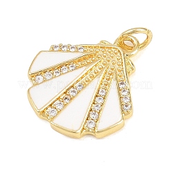 Brass Micro Pave Clear Cubic Zirconia Pendants&nbsp;KK-H273-50G-04