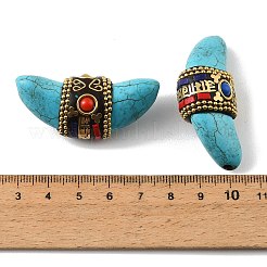 Synthetic Turquoise & Handmade Indonesia Beads&nbsp;GG-CBAAA14-04C