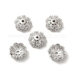 Brass Micro Pave Cubic Zirconia Bead Caps&nbsp;KK-E068-VF836-1