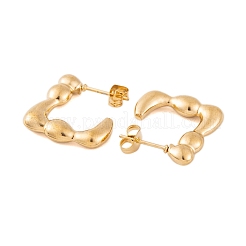 Ion Plating(IP) 304 Stainless Steel Half Hoop Stud Earrings for Women&nbsp;EJEW-P279-02G